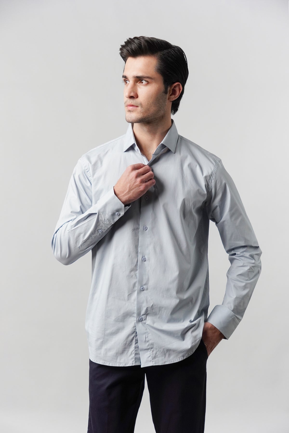 Plain Shirt - Slate Blue