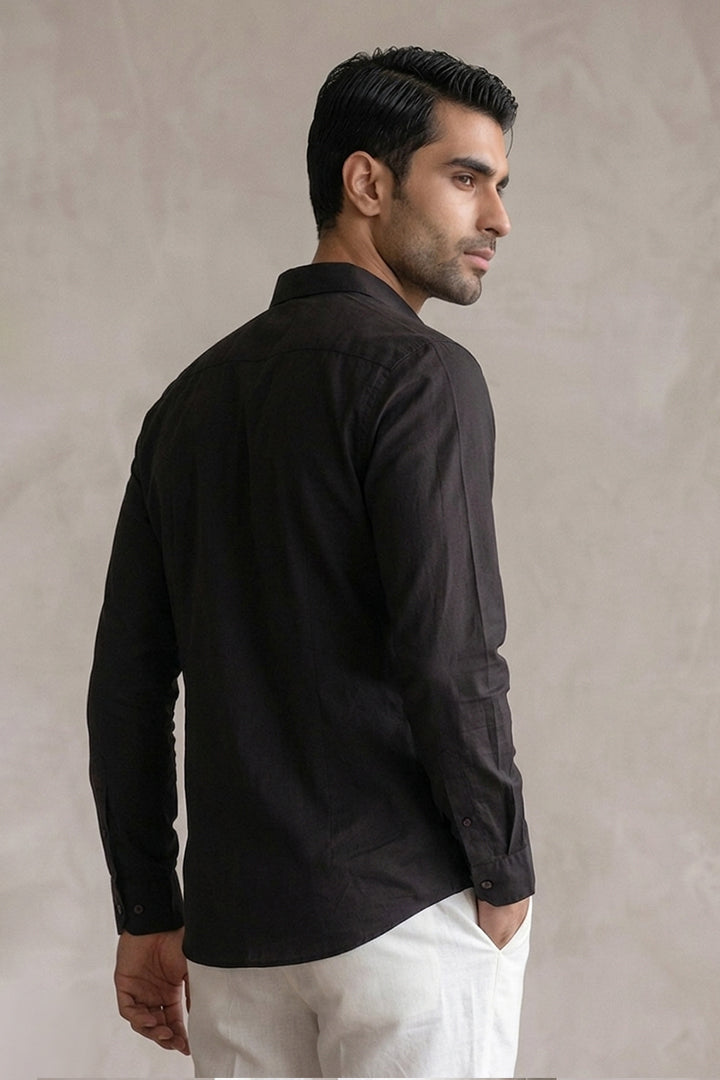 Linen Shirt - Black