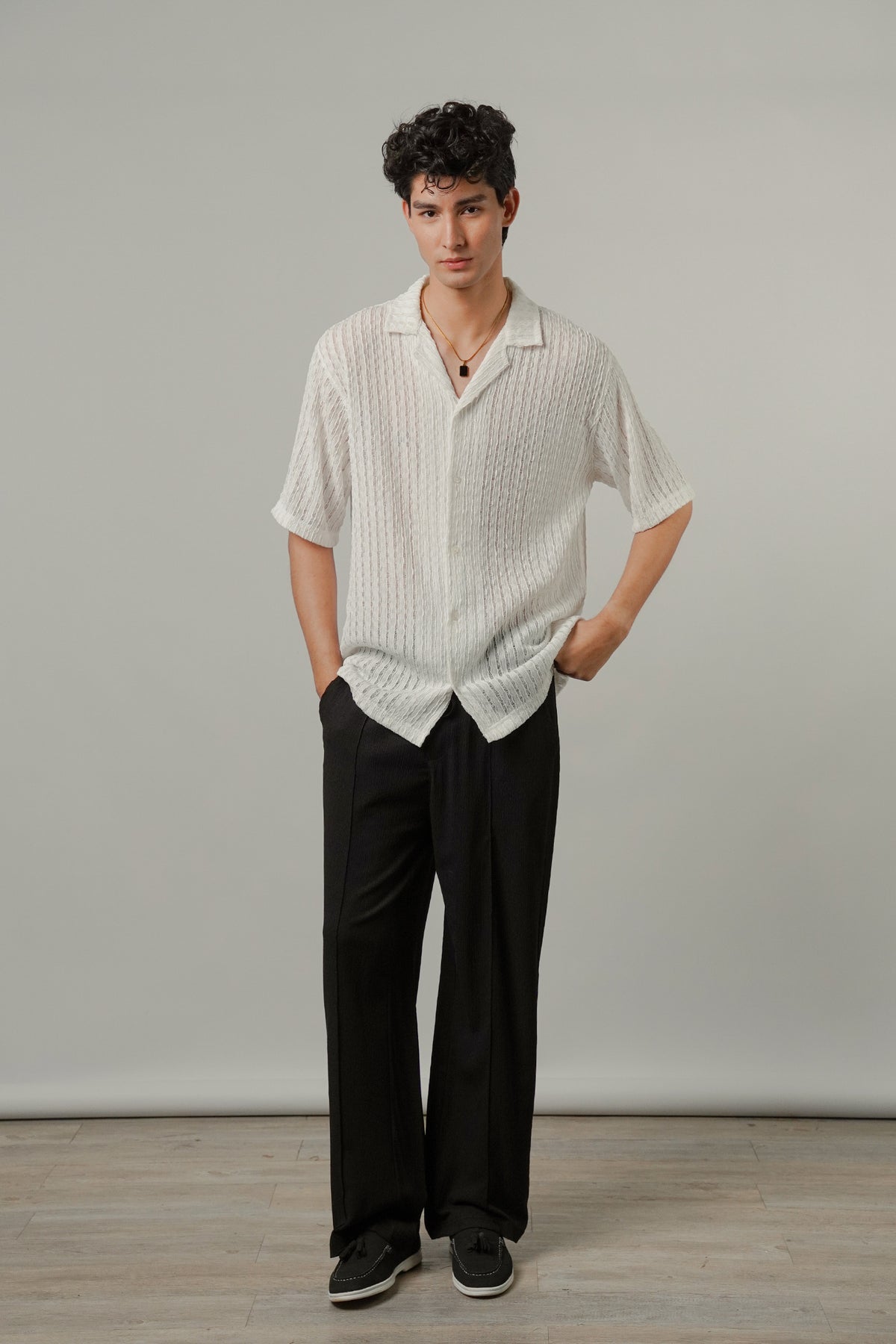 Burnout Cuban Shirt - White