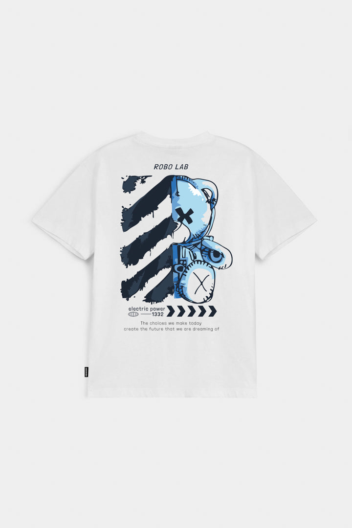 Printed Graphic Tee - White