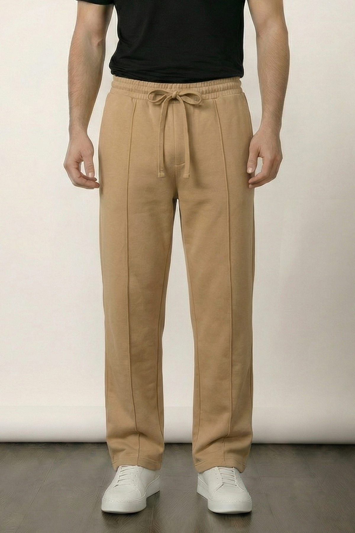 Pintex Jogger Pants - Camel