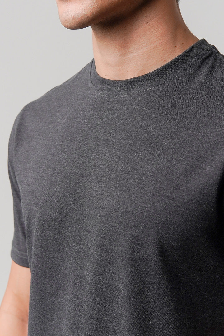 Regular Fit Crew Neck T-Shirt - Charcoal Grey alternate view