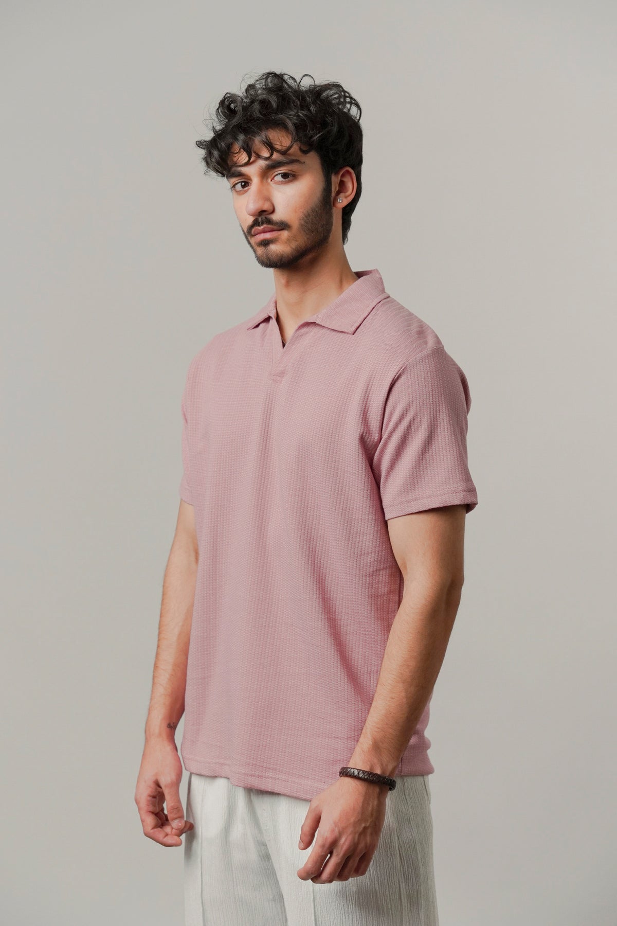 Johnny Collar Polo - Pink