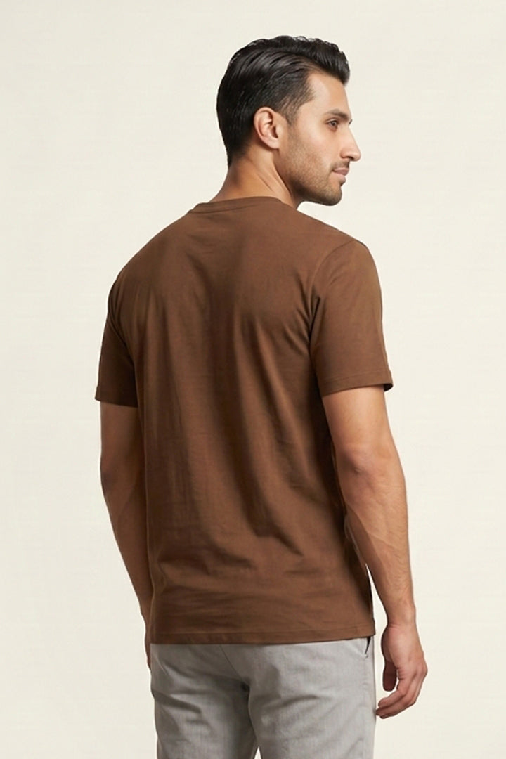 Crew Neck T-Shirt - Brown