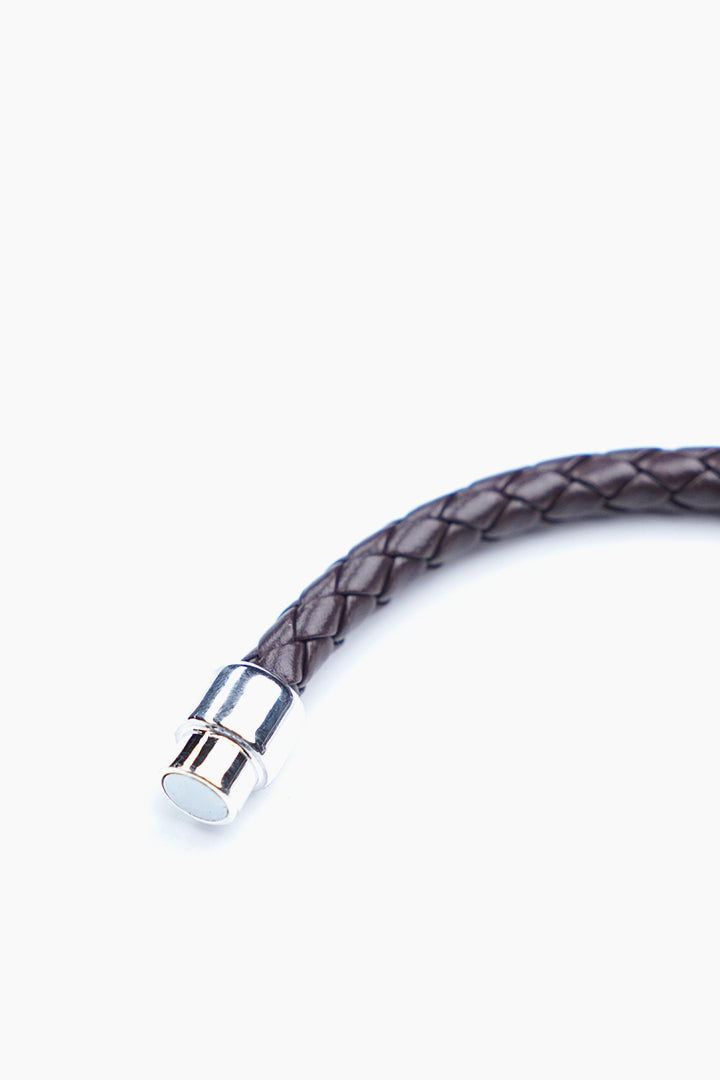 Brown Silver Nail Bracelet