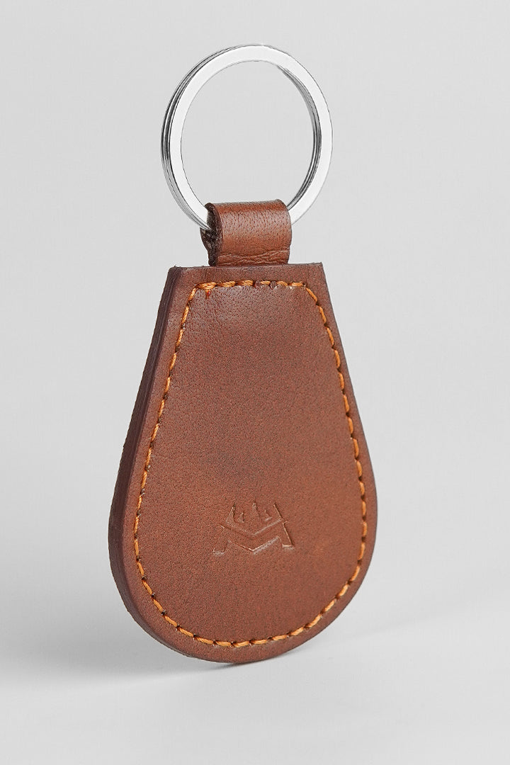 Leather Keychain - Brown