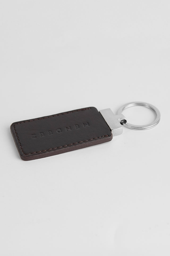 Leather Keychain - Dark Brown