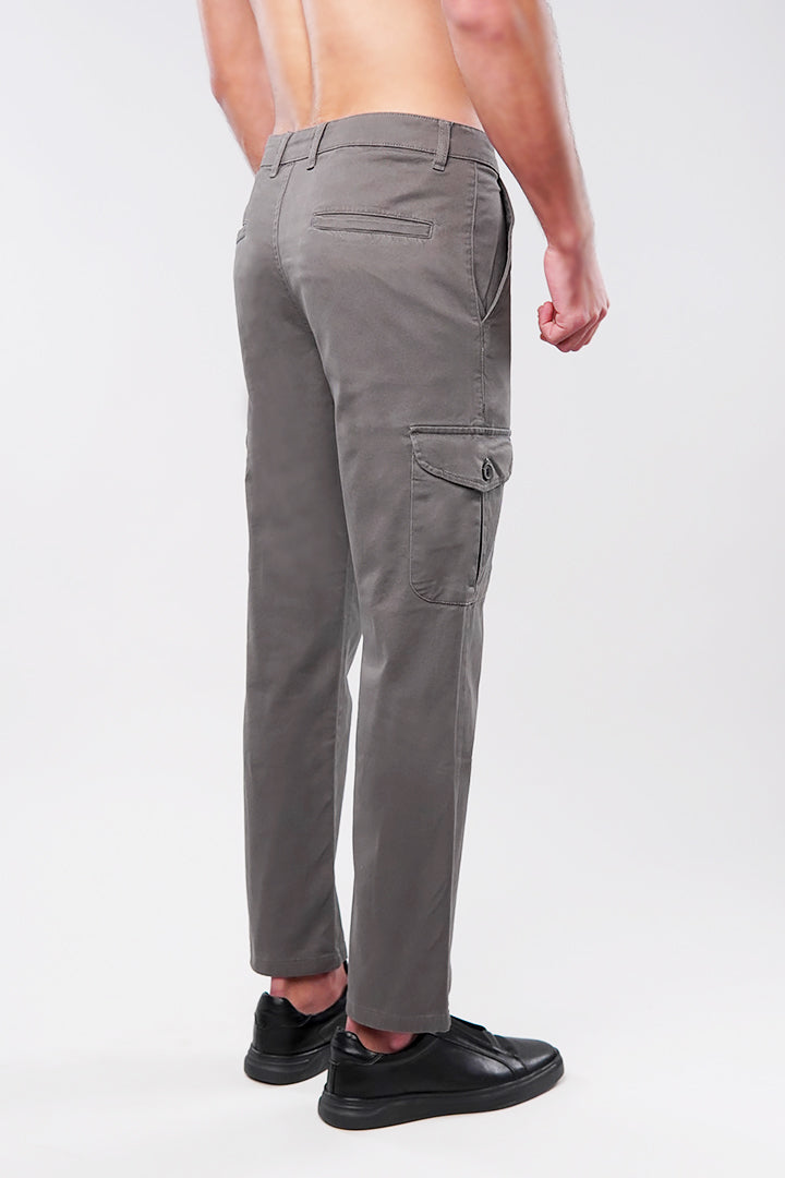 Straight Cargo Pants - Grey