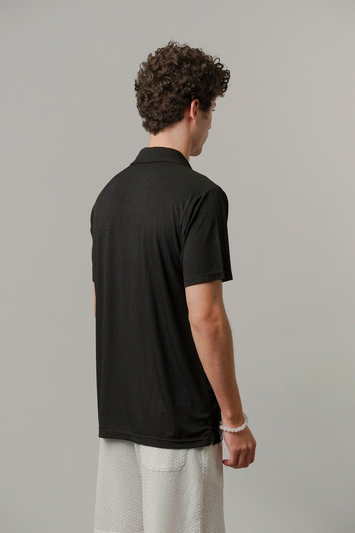 Textured Polo - Black