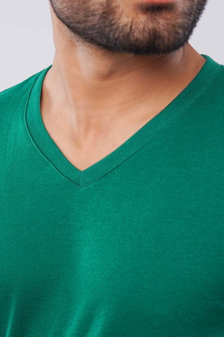 Emerald Green V-Neck alternate view