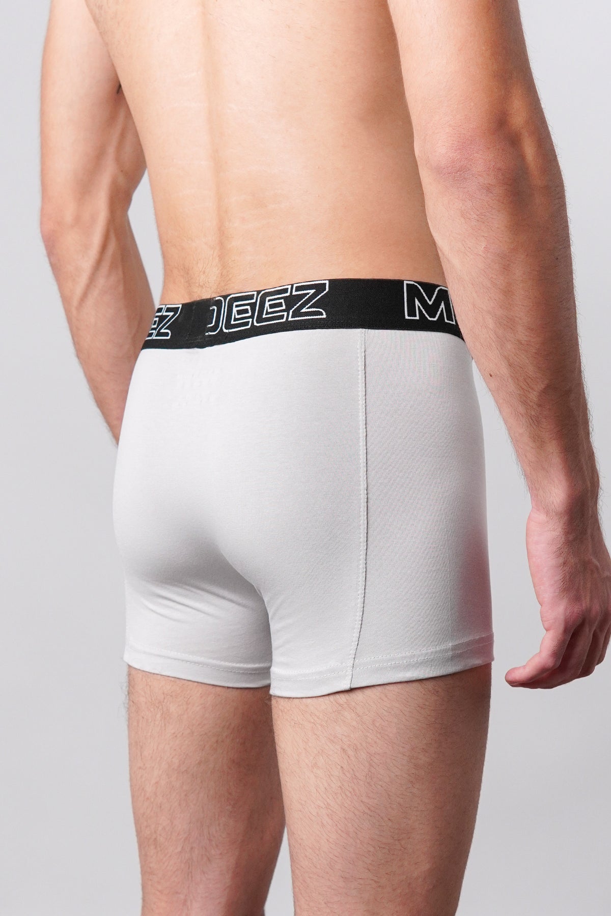 Boxer Briefs - Light Grey, Black & White Pack Of 3