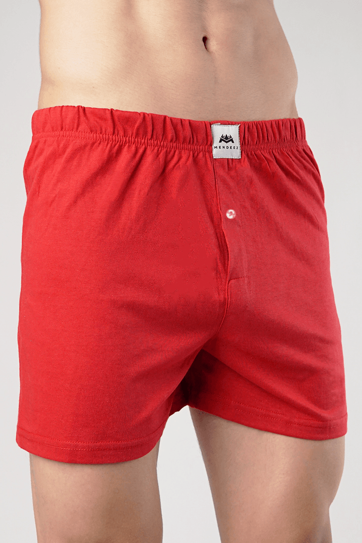 Jersey Boxer Shorts - Red - FA