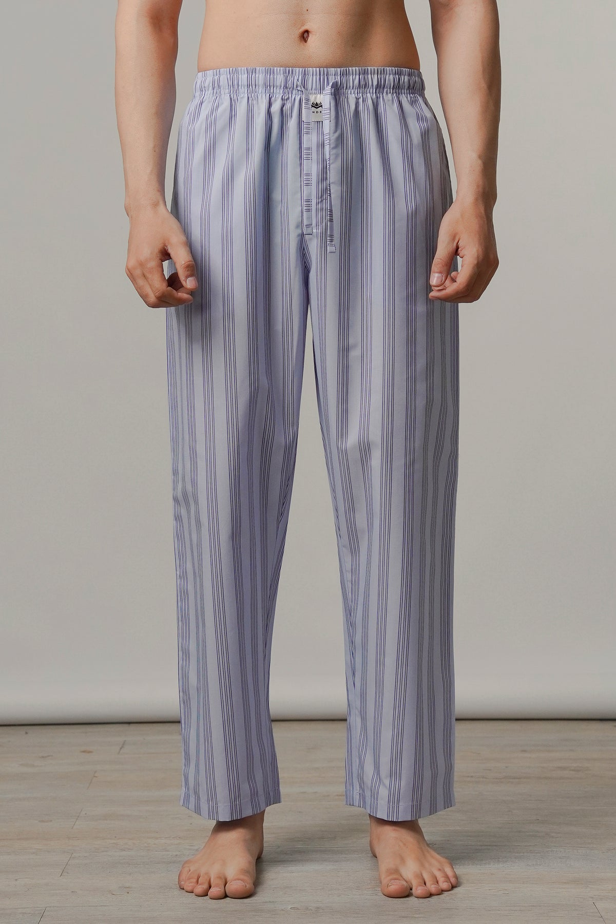 Striped Woven Pajamas - Sky Blue