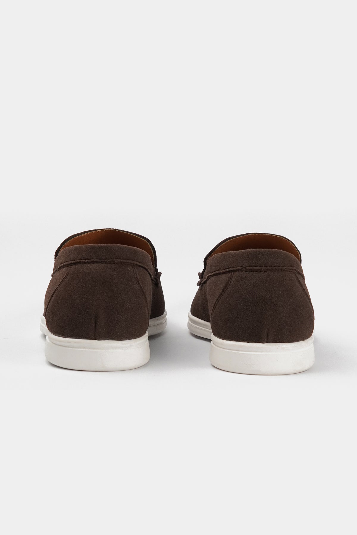 Slip On Suede Loafers - Dark Brown