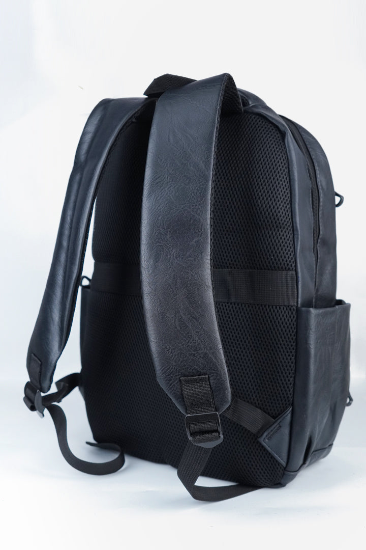Classic Executive Leather Backpack – Onyx Black