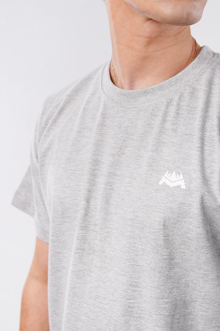 Printed Oversized T-Shirt - Heather Grey alternate view