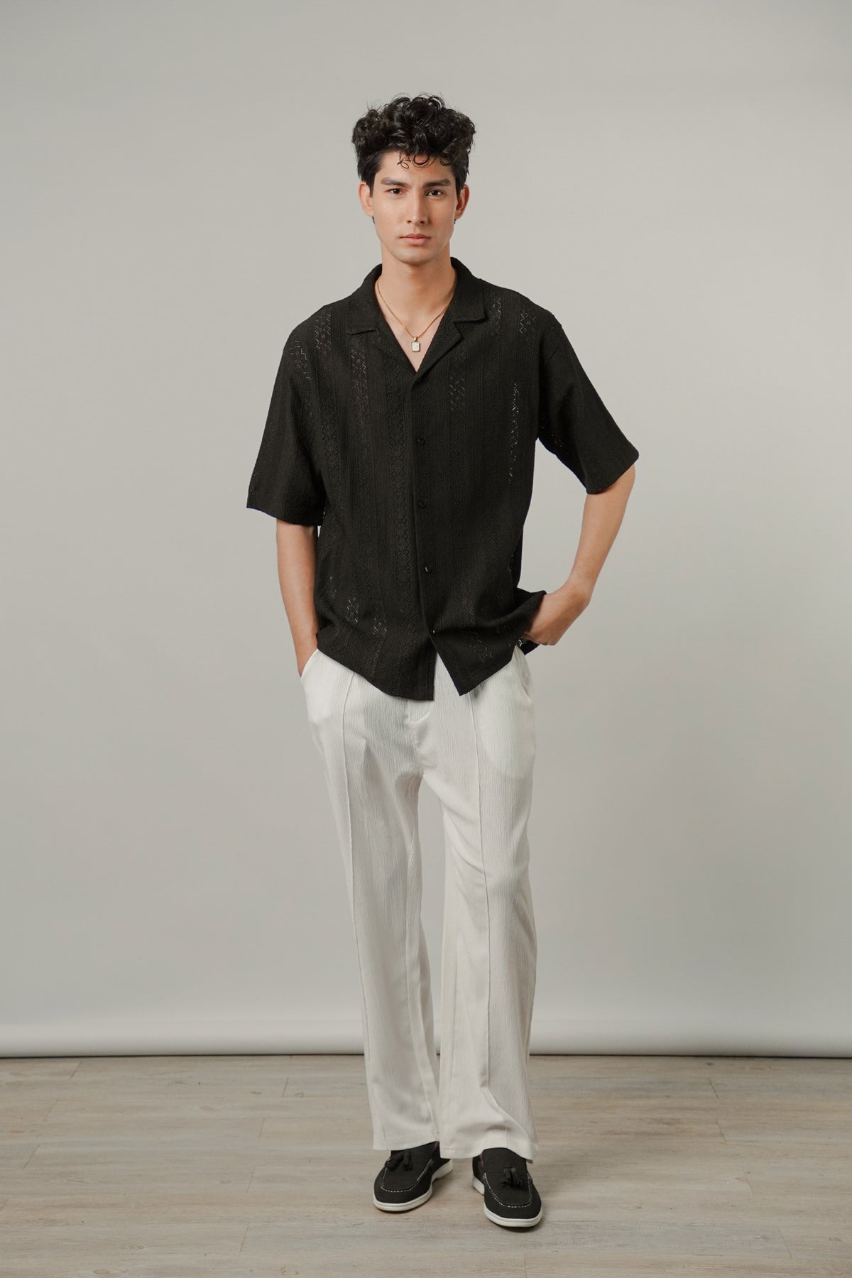 Burnout Cuban Shirt - Black