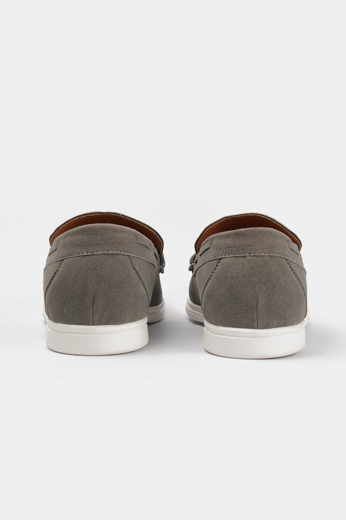 Penny Suede Loafers - Grey