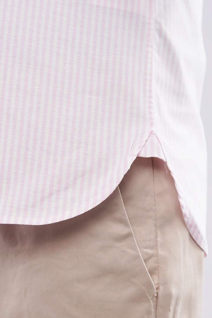 Striped Oxford Shirt - Pink & White - FA