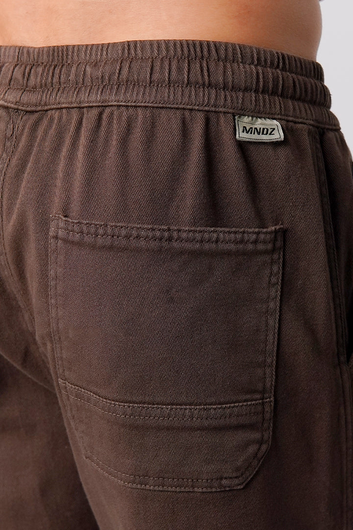Straight Jogger Pants - Brown - FA