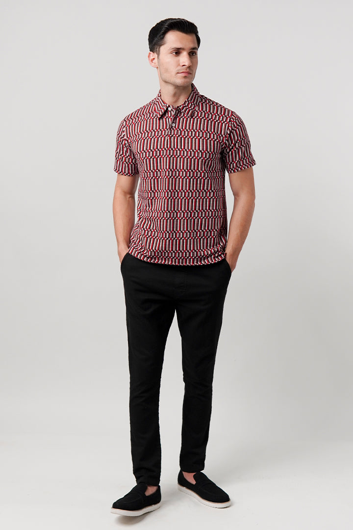 Jacquard Polo Shirt - Multicolor