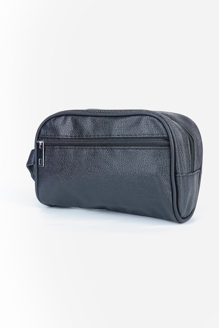 Heritage Leather Toiletry Pouch – Onyx Black alternate view