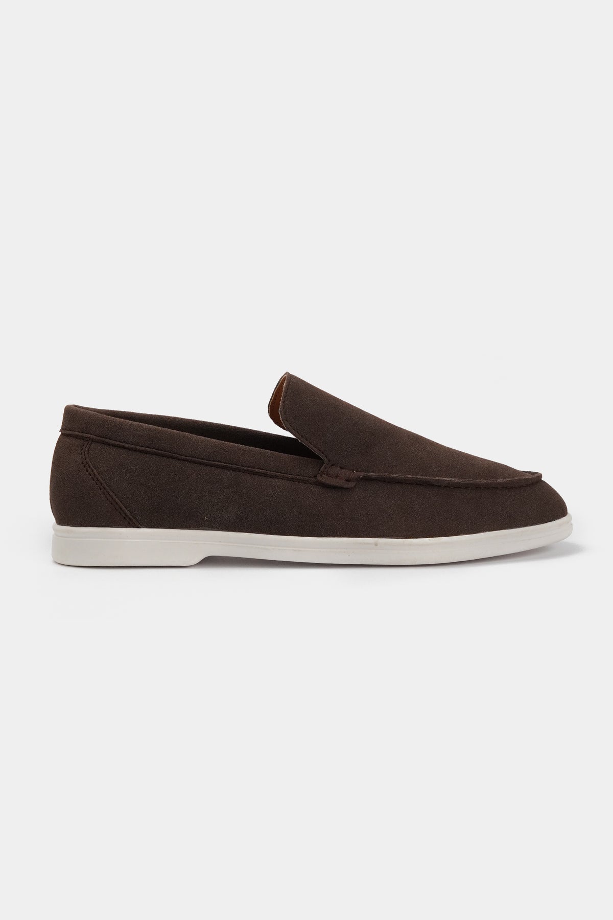 Slip On Suede Loafers - Dark Brown