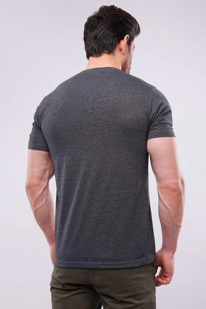 V-Neck T-Shirt - Charcoal Grey