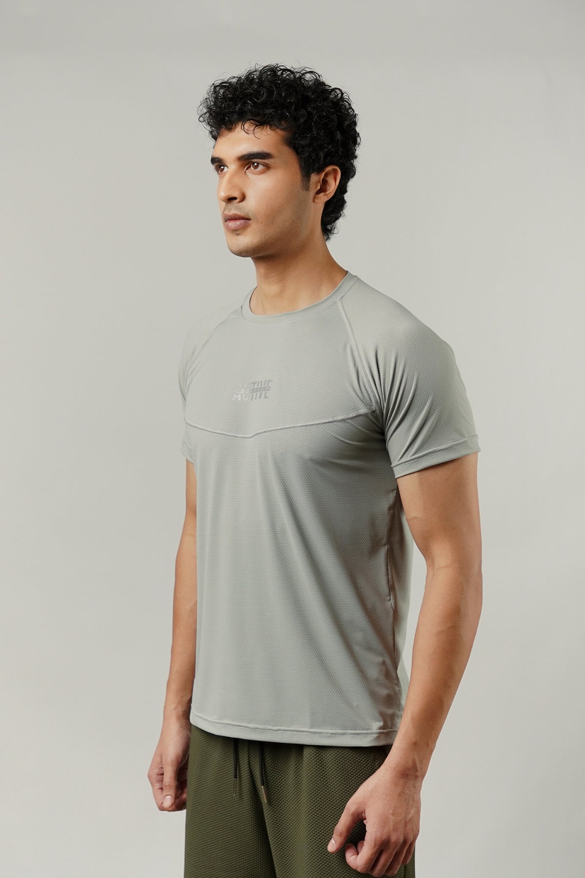 Textured T-Shirt - Light Grey