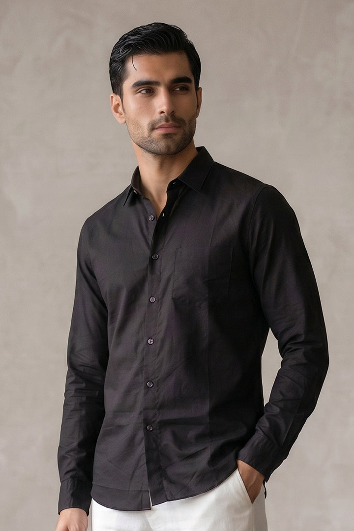 Linen Shirt - Black