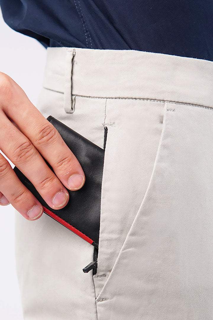 Slim Fit Chinos - Off White alternate view
