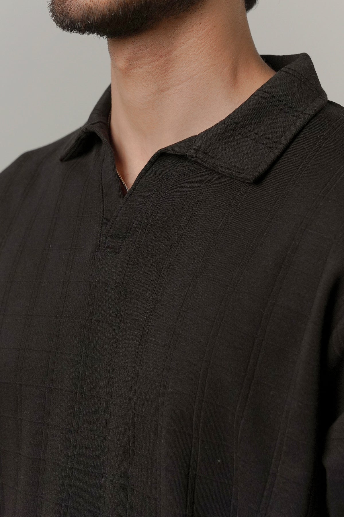 Johnny Collar Polo - Black alternate view