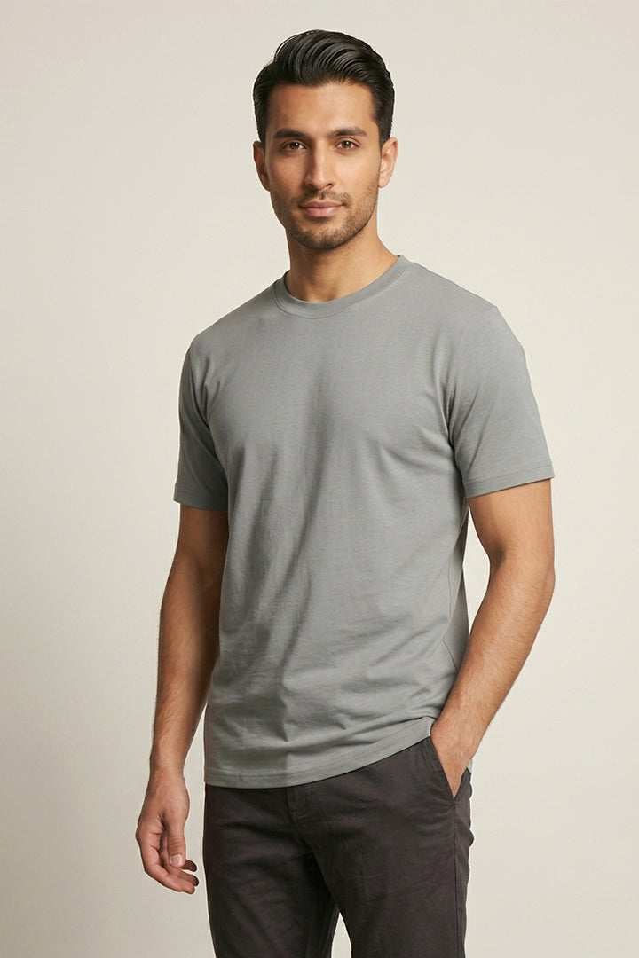Crew Neck T-Shirt - Grey