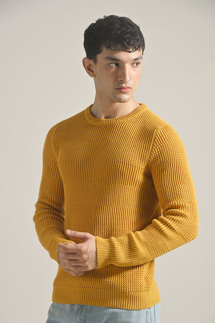 Knitted Sweater - Mustard