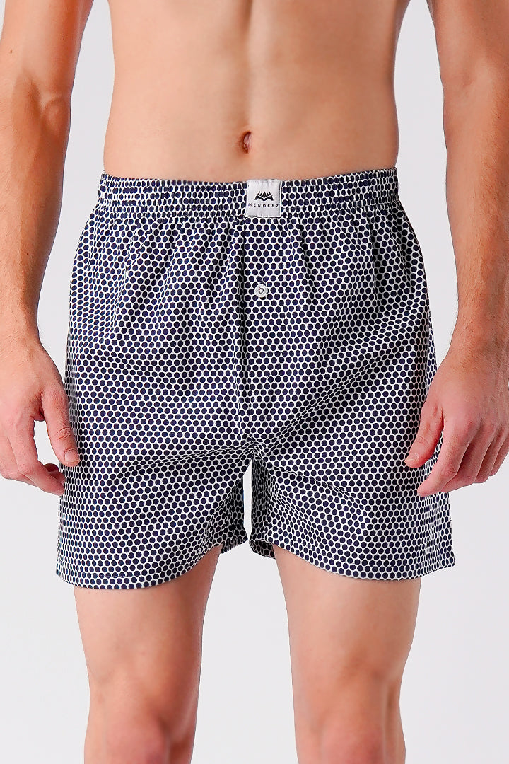 Mesh Woven Boxer Shorts - Black
