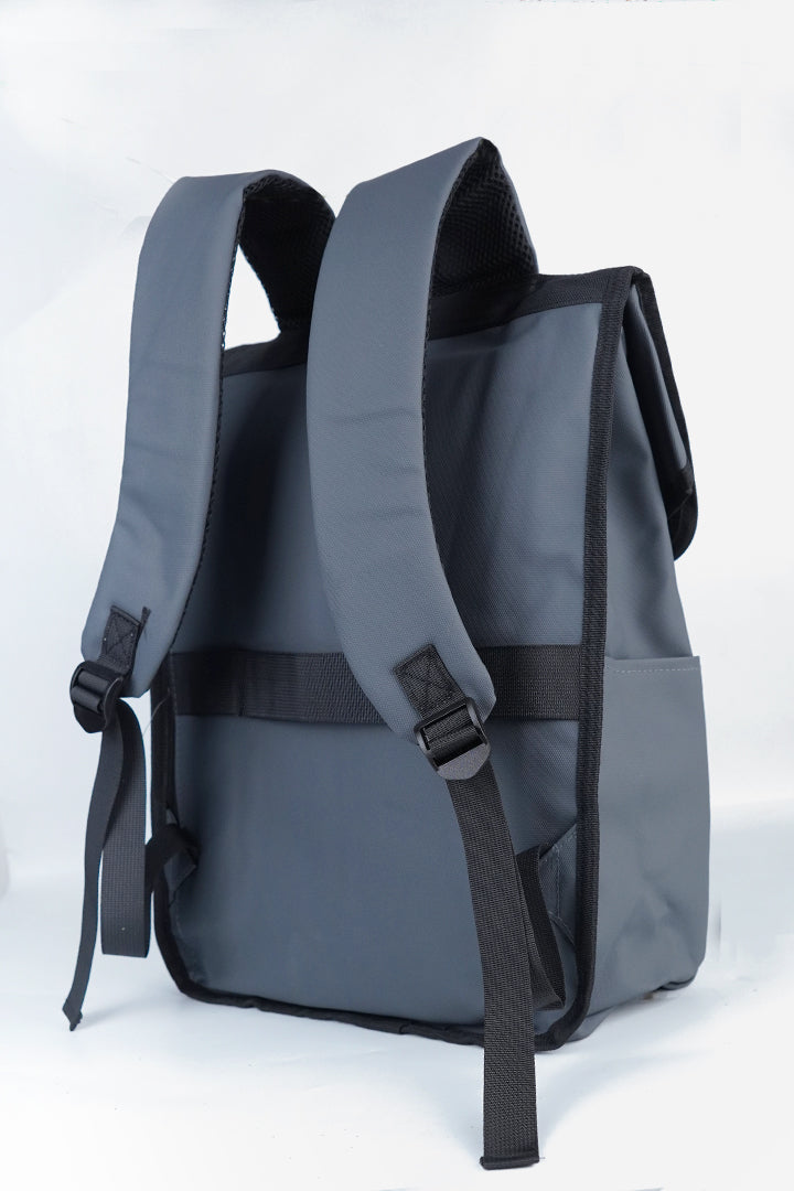 Urban Commuter Roll-Top Backpack – Stealth Grey
