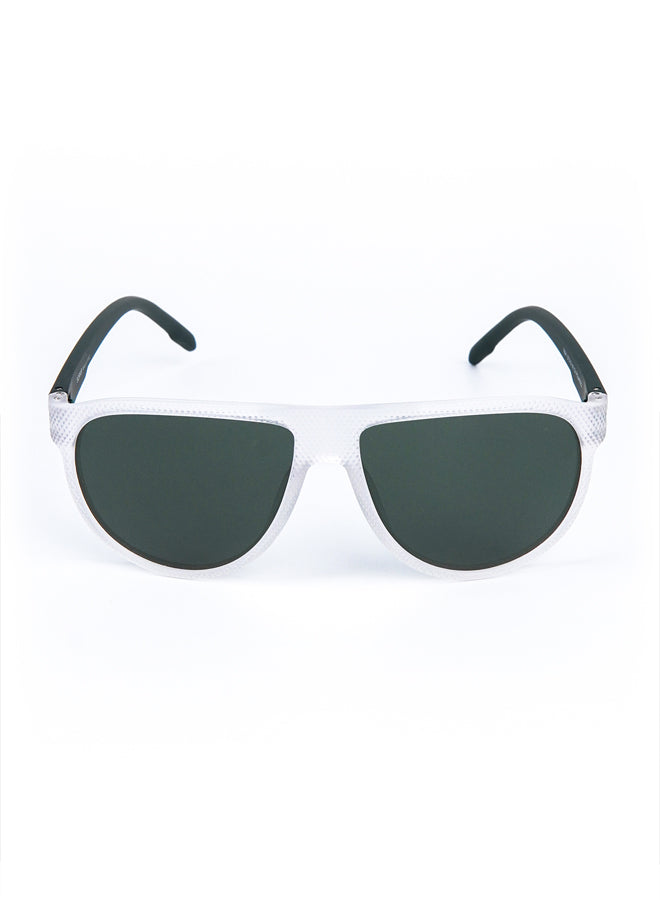 Aviator Round Transparent Sunglasses White