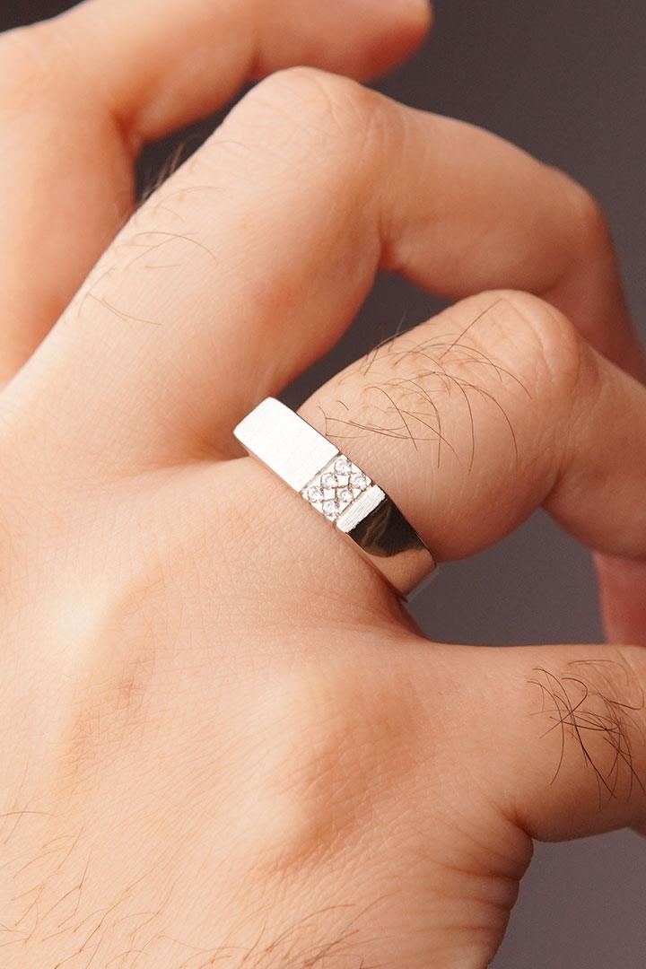 Signet Stone Ring - Silver alternate view