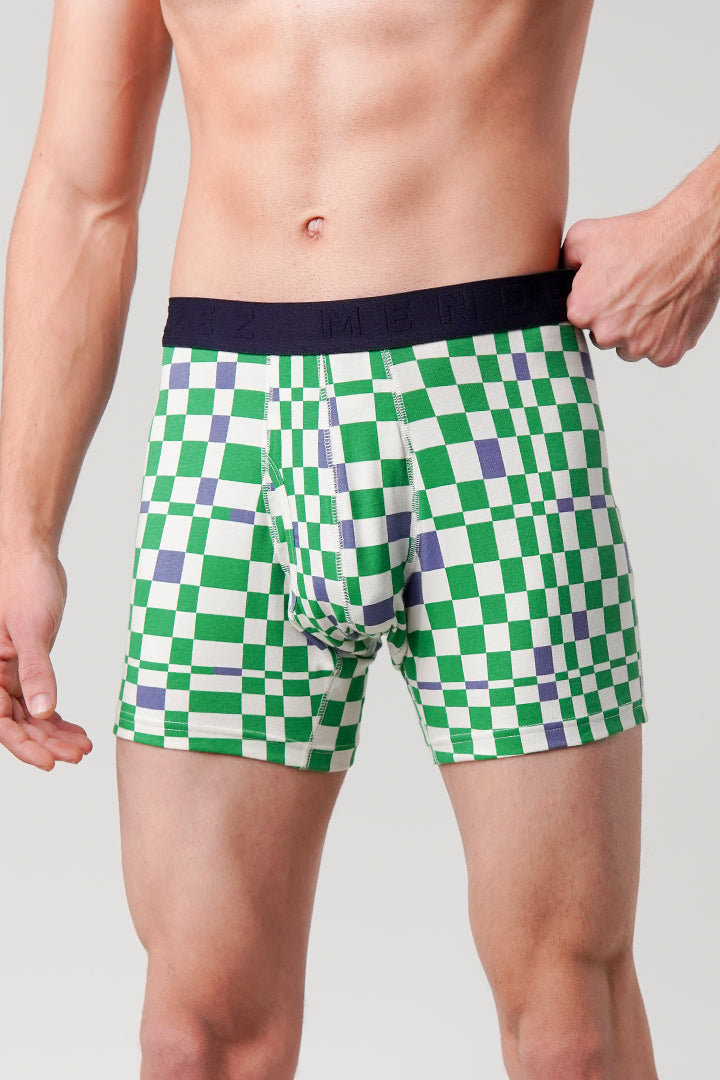Checkered Ball Pouch Boxer - Multicolor