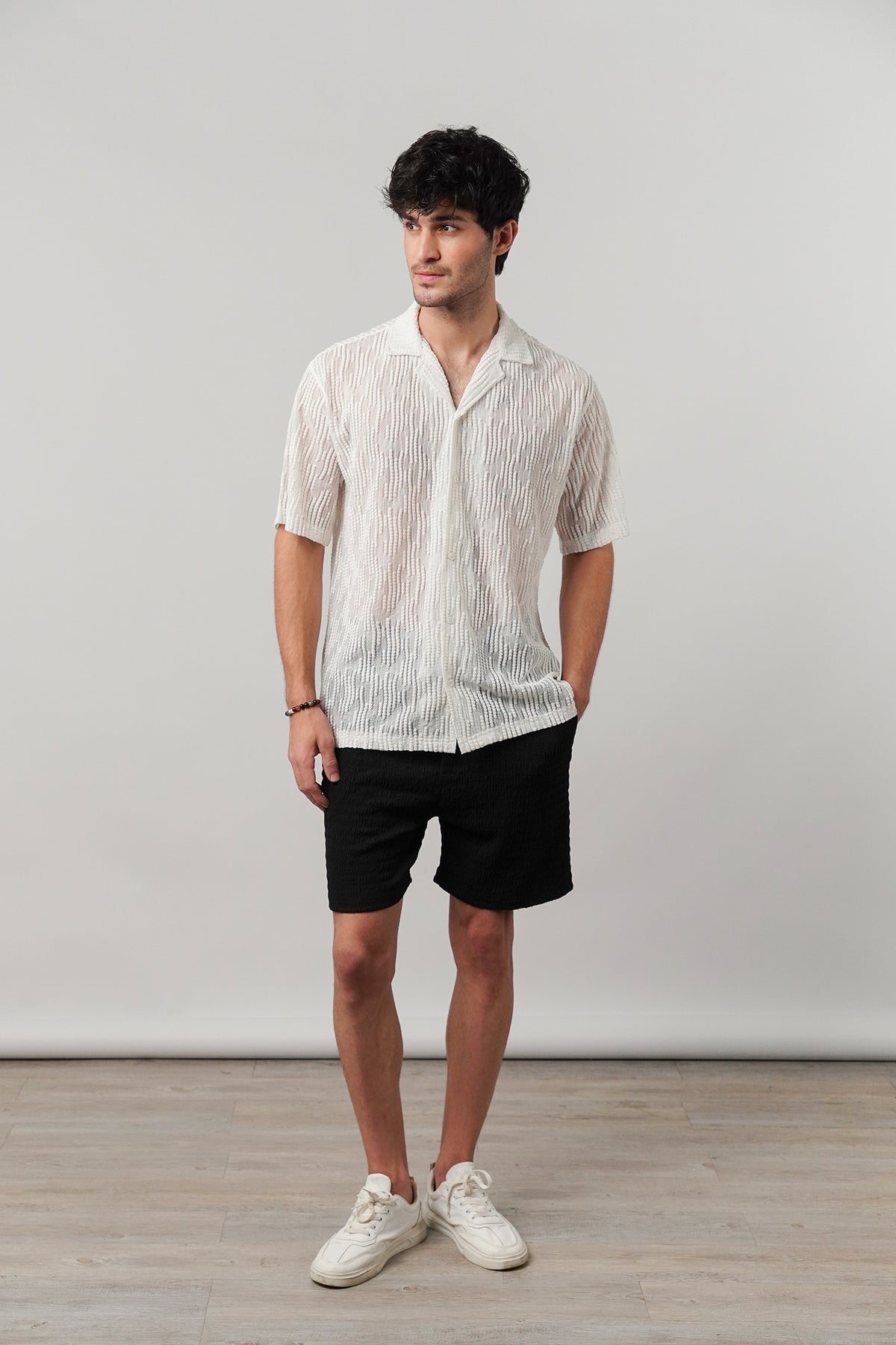 Knitted Cuban Shirt - Off-White