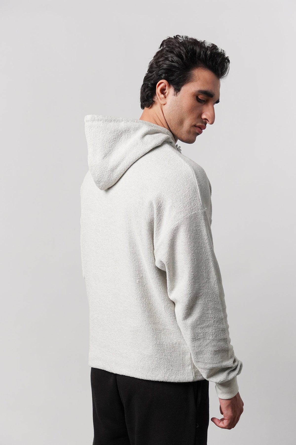 Pullover Embroidered Hoodie - Heather Grey - FA