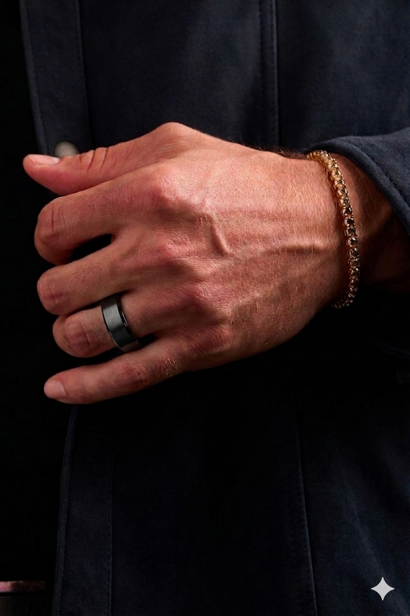 Classic Matte Band Ring - Black alternate view