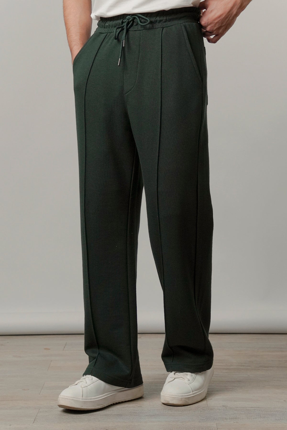 Pintex Jogger Pants - Bottle Green