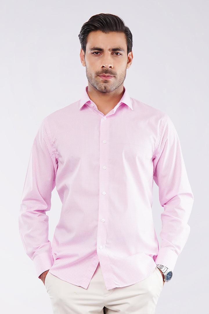 Check Yarn-Dyed Shirt - Pink Micro