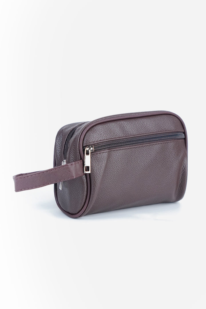 Heritage Leather Toiletry Pouch – Vintage Espresso