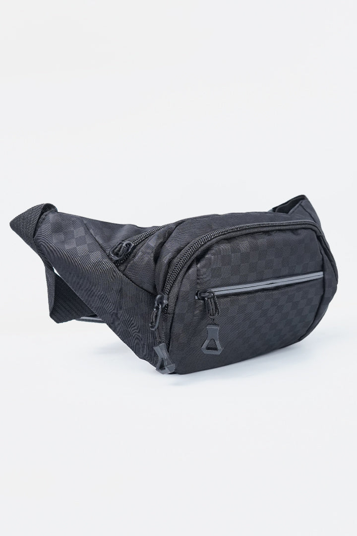 Checkerboard Waist Bag - Black