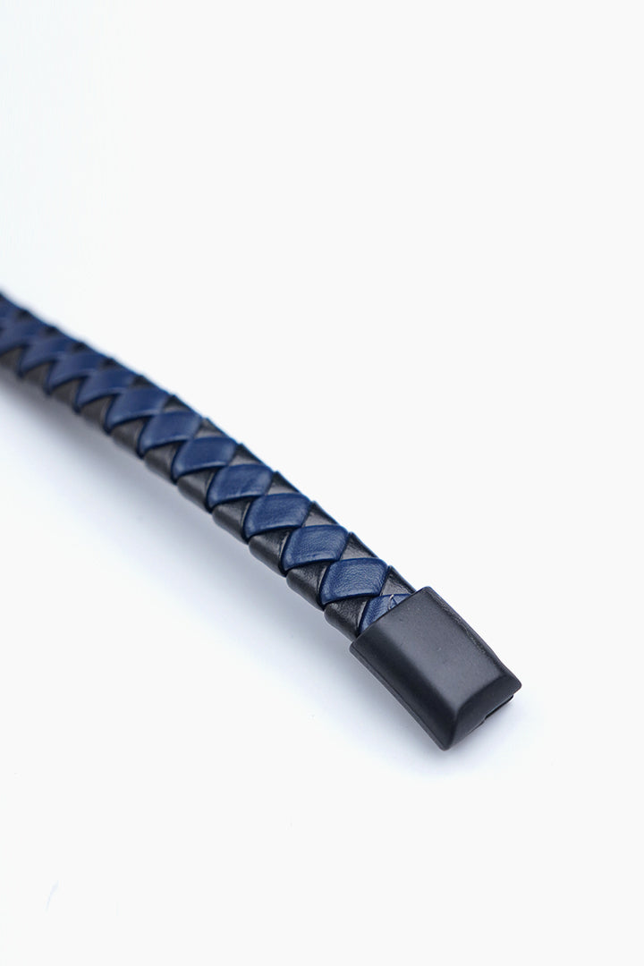 Navy Blue and Black Braided Bracelet