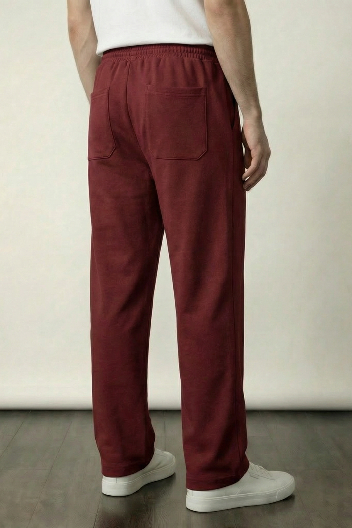 Pintex Jogger Pants - Wine