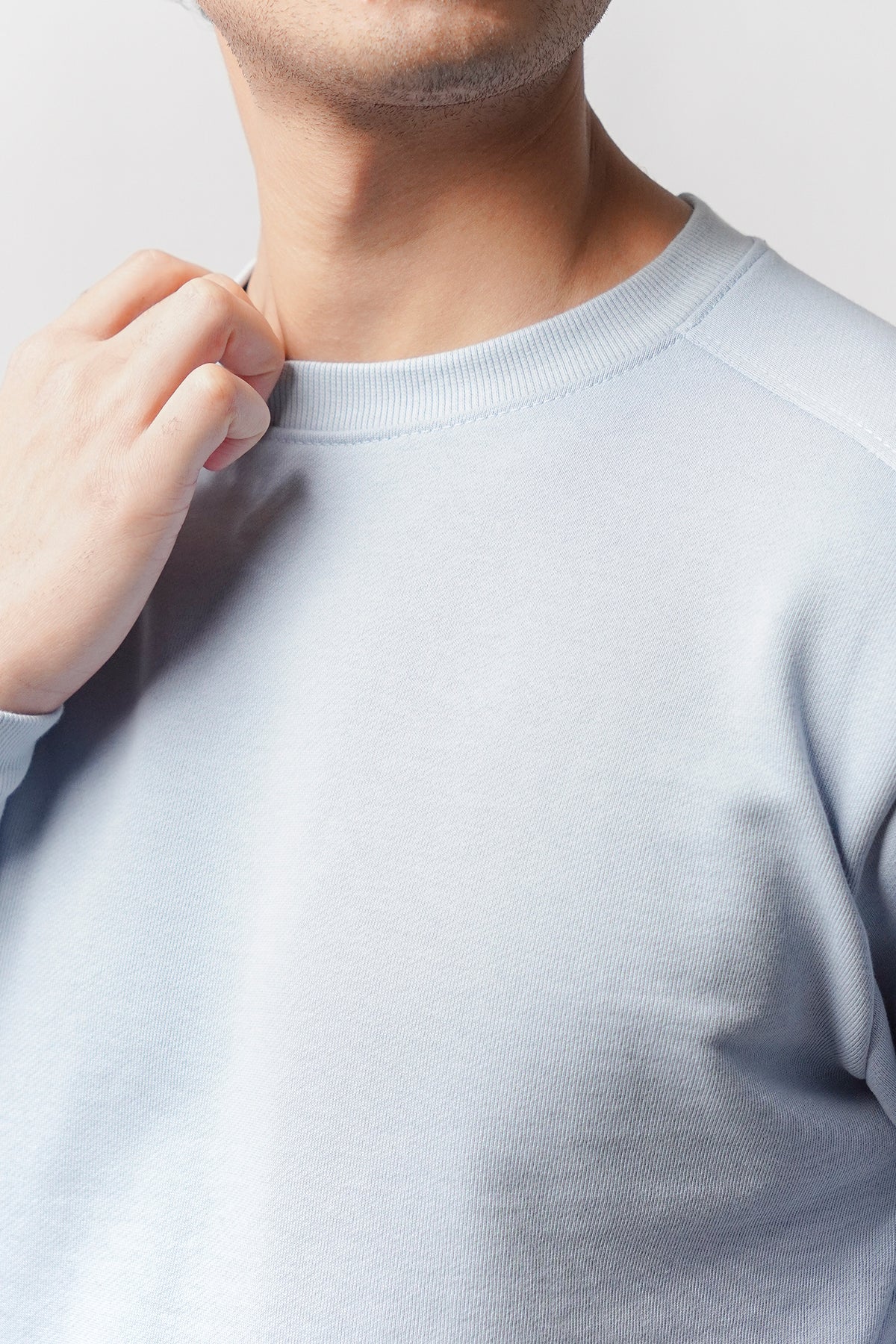 Side-Pocket Sweatshirt - Sky Blue
