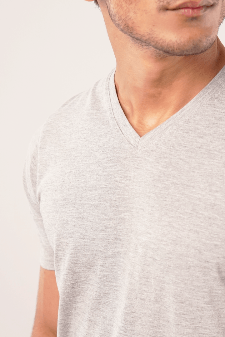 Insipid V-Neck T-Shirt - Heather Grey alternate view